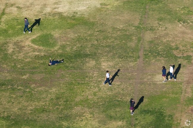 Students on the field of St. Angela Merici Elementary in Brea.