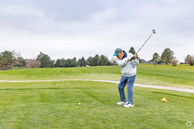 Residents get can get a round of golf in at the NuMark Golf Course.