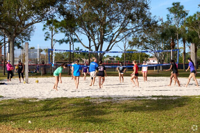 Sand volleyball can be played near Tropical Breeze at West Boynton Park.