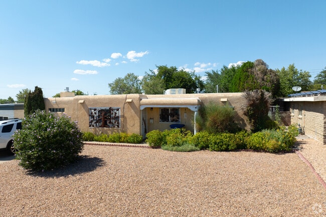 Pueblo style homes with their stucco facade, rounded edges and flat rough are common in the Jackson Area community.
