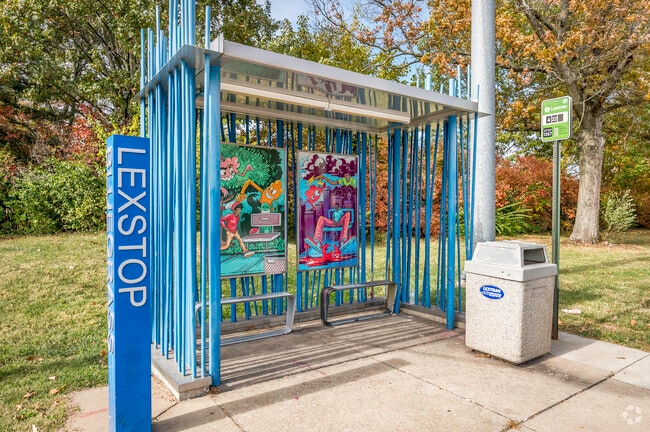 The Lextran busing system even has some creative colorful bus stops in Georgetown.