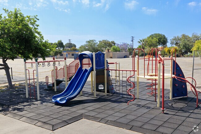 There is a playground for children to enjoy at Prisk Elementary School in Long Beach.