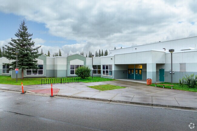 Anne Wien Elementary School in Fairbanks has a dedicated student drop-off zone.