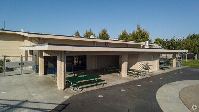 Alexander J. Stoddard Elementary School features a covered picnic area.