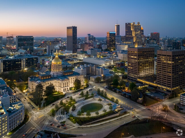 Downtown is a mere 7-mile drive to the south from Peachtree Heights.