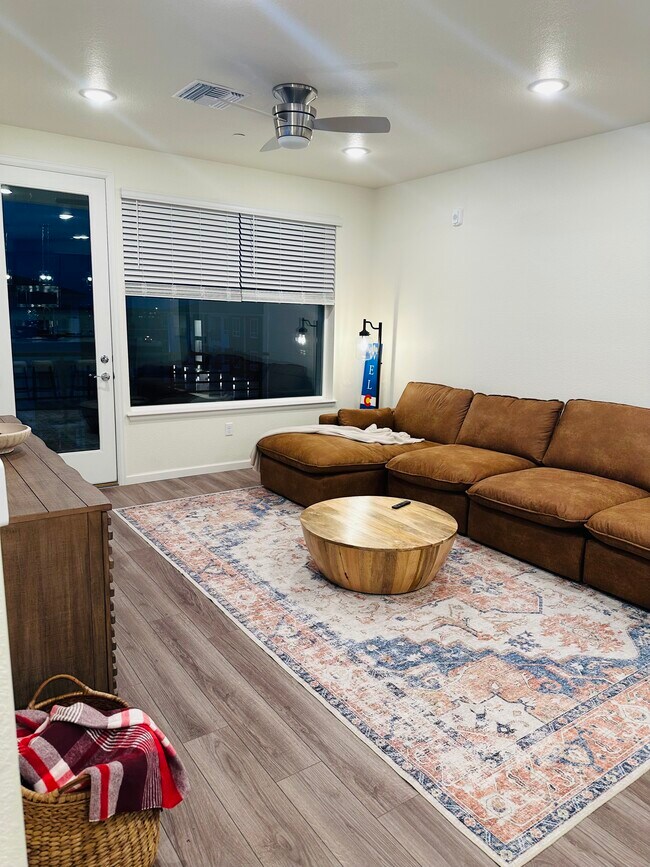 Spacious living room with large picture window