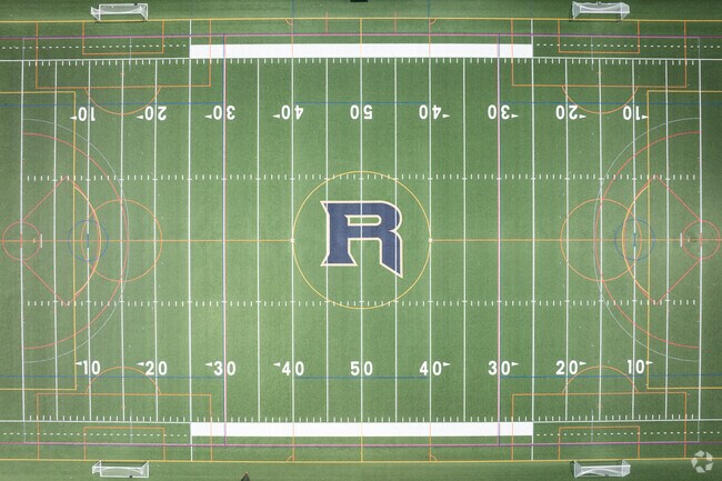 The Roxbury High School takes full advantage of the turf football field at Roxbury Park.
