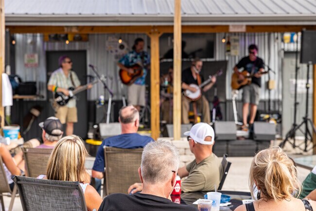 Spectators gather outside at State Street Pub during All Bands on Deck.