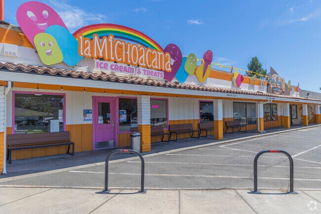 La Michoacana and Plain Jane's shops in Boyes Hot Springs feature beautiful artistic signs designed to beautify the town.