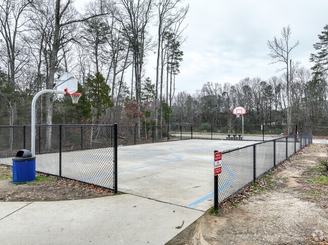 The basketball court at Mallard Creek STEM Academy.