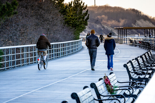 Walk the boardwalk at Sunken Meadow State Park.