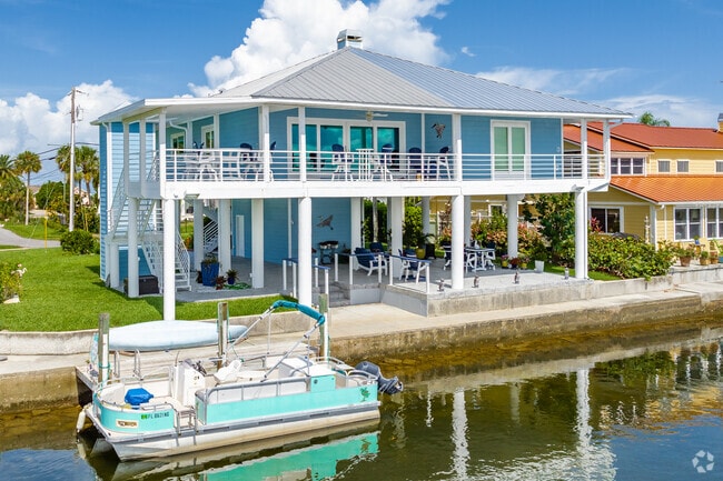 In Hernando Beach a stilt home is the popular style.