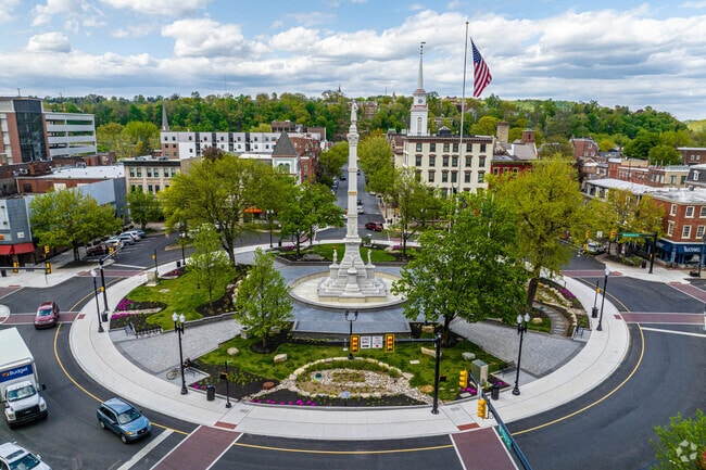 The historic Centre Square in Easton.