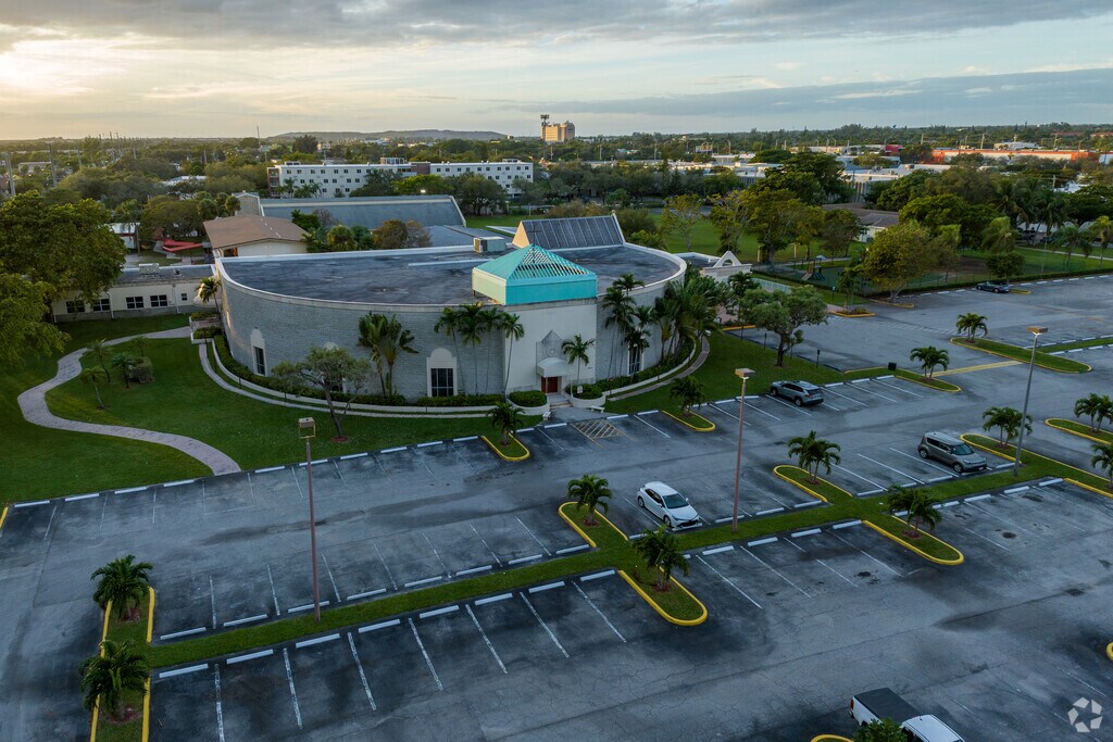 An aerial view of the Somerset Academy Pines chapel.