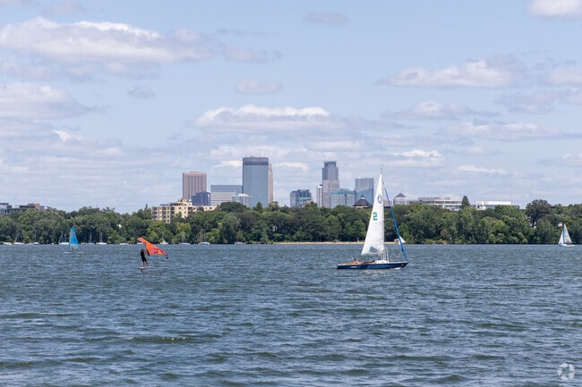 Lake Bde Maka Ska is just a short trip down Excelsior Blvd from the Elmwood neighborhood.