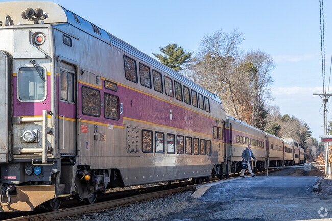 North Wilmington has it's own stop along the MBTA's Commuter Rail line.