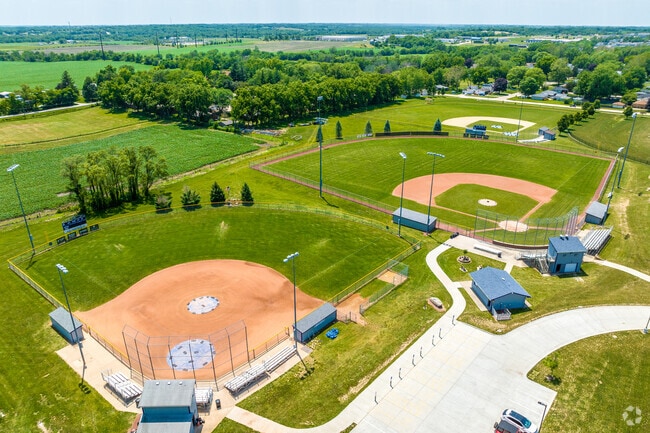 Baseball and softball fields are found adjacent to the Norwalk Senior High School campus.