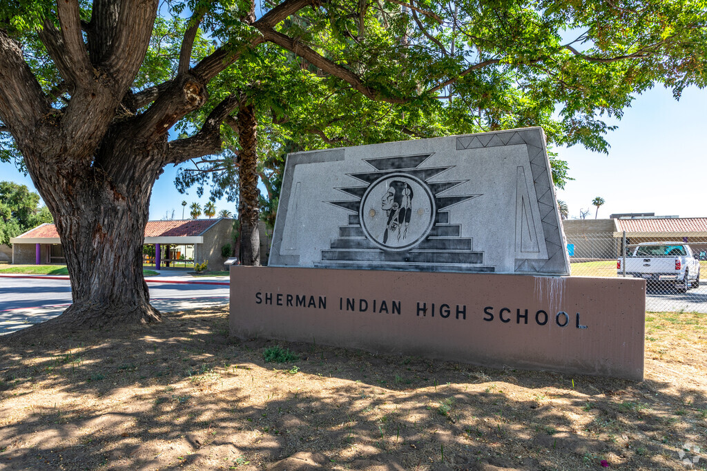 Sherman Indian High School's signature proudly showcases its unique characteristics.