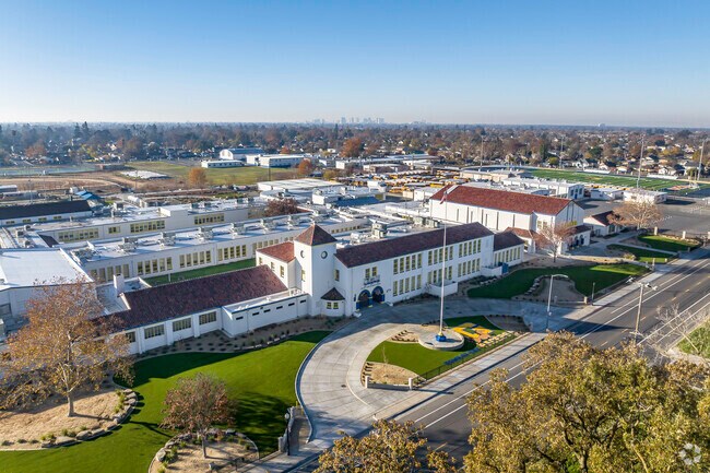 Grant Union High School offers a sprawling campus when viewed from above.