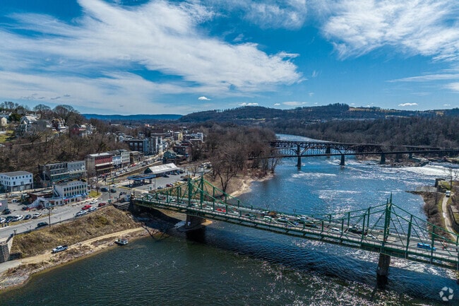Downtown Phillipsburg sits along the scenic Delaware River.