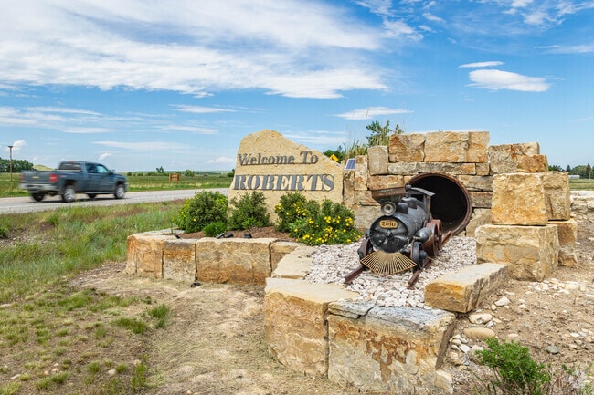 The community of Roberts proudly celebrates its ties to the historic Northern Pacific Railroad.