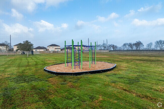 Students of Bel Nafegar Sanchez Elementary enjoy the playground on campus.