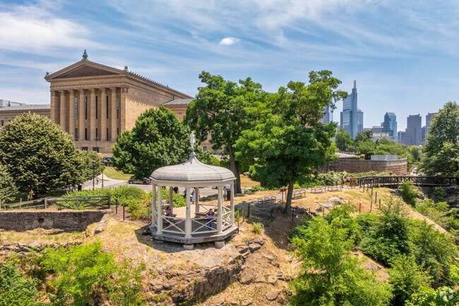 The Philadlephia Art Museum and its many landmarks have scenic overlooks nearby Brewerytown.