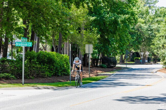 Belle hall in Mount Pleasant has excellent roads and lanes for biking in the neighborhood.