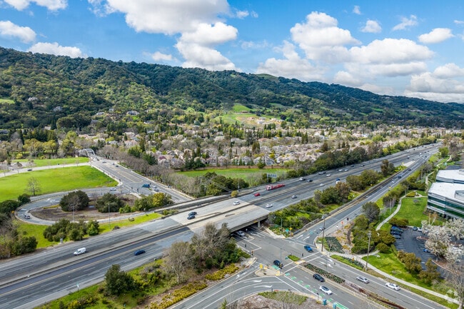 I-680 offers beautiful views of surroundings hills and valleys