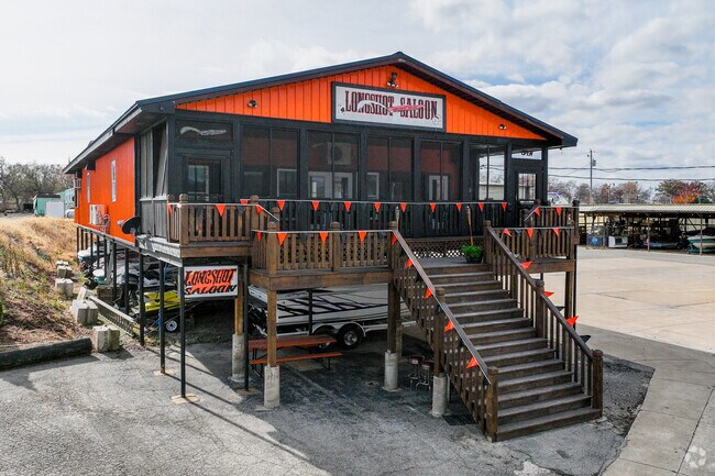 The Longshot Saloon in Portage Des Sioux is a great hangout after a long day in the water.