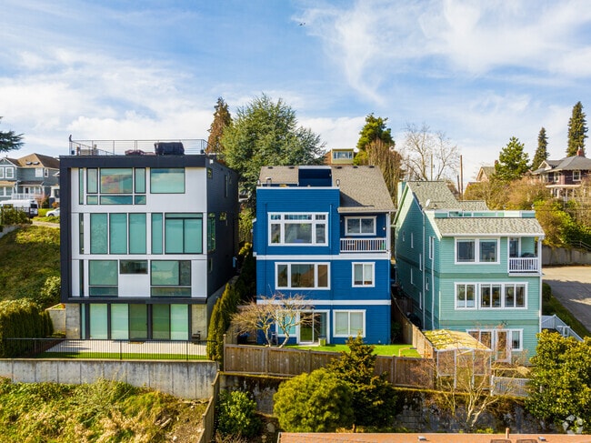 Row of Contemporary Homes in Leschi.