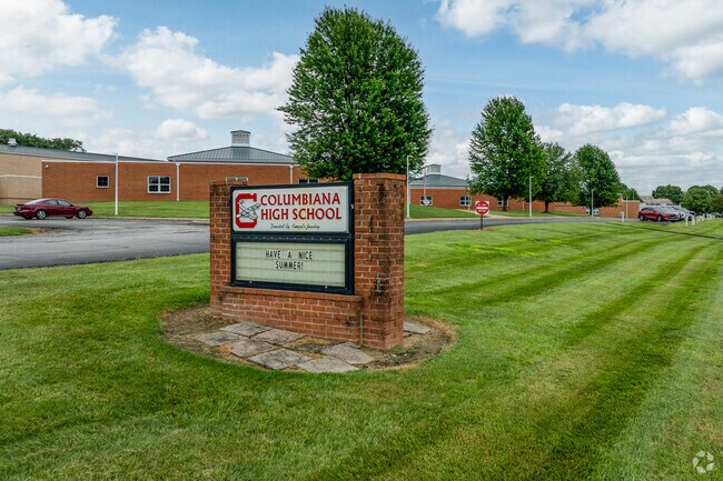 All signs lead to Columbiana High School serving Columbiana students.