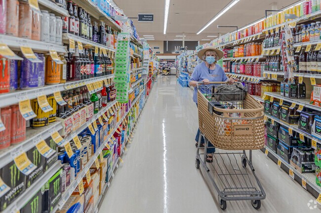 Safeway shopper stocking up in the Bremerton area.
