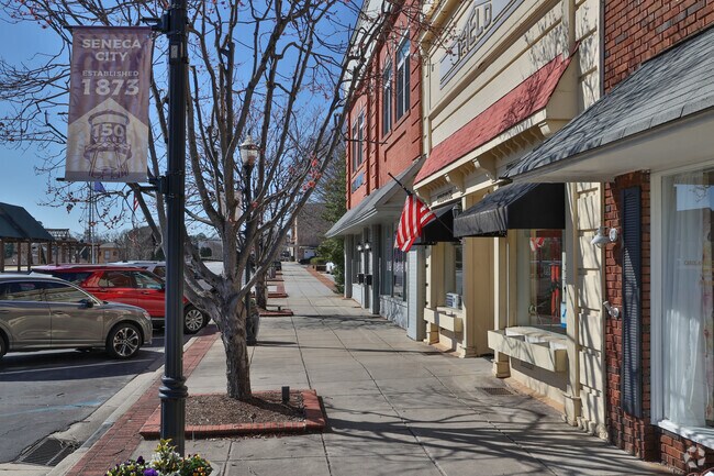 Downtown Seneca features storefronts that have been around since 1875.