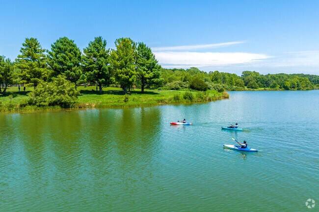 Kayaking is one of several activities on Zorinsky Lake, just southwest of Harvey Oaks.