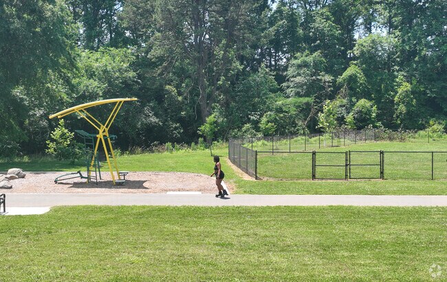 Afternoon rollerblade session on Stewart Creek Greenway in Charlotte’s Enderly Park.