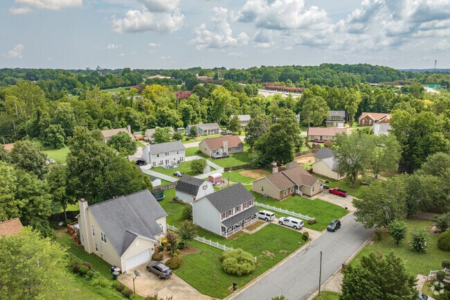 Homes in Rolling Roads feature large lots.