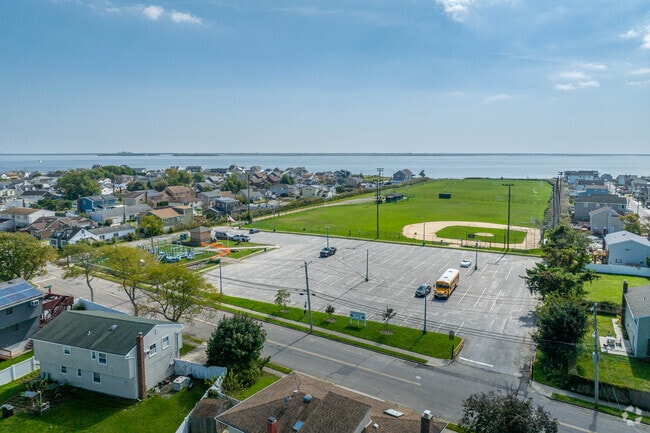 Shore Road Park in Lindenhurst combines coastal scenery with community recreation areas.