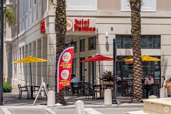 Juici Patties can be found in Miramar Town Center serving delicious Jamaican  cuisine.