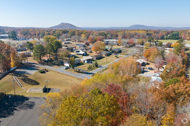 A beautiful view of the Asheboro neighborhood with Mount Shepherd in the background.
