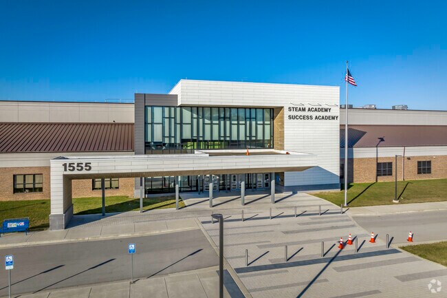 STEAM Academy and Success Academy offer separate programs within the same building.