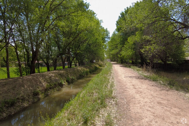 Rio Grande Boulevard has several irrigation canals and walking paths.