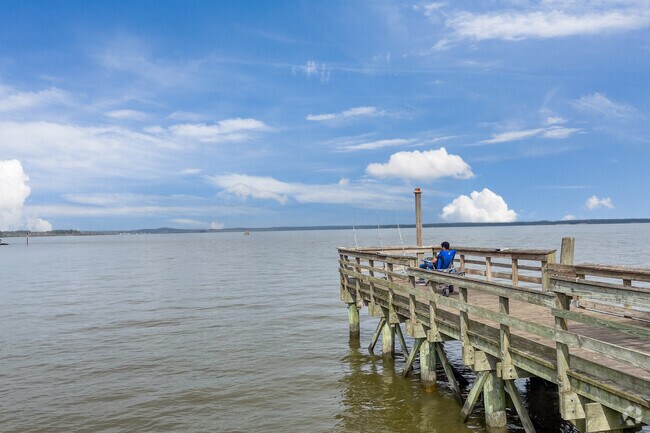 Locals come to Leesylvania State Park to fish from the pier.