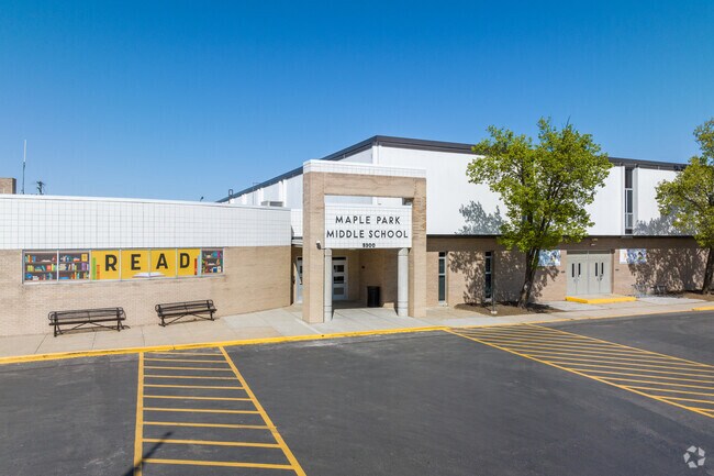 Maple Park Middle School is located on the west side of Maple Park Neighborhood.