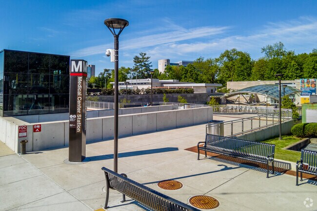 The Medical Center Station, located near the Bradmoor neighborhood, makes commuting easy.