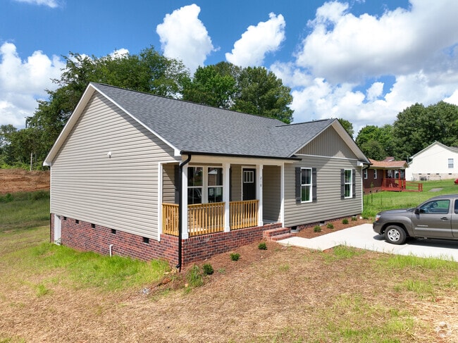 This is one of the recently completed ranch homes in University City South, Charlotte.