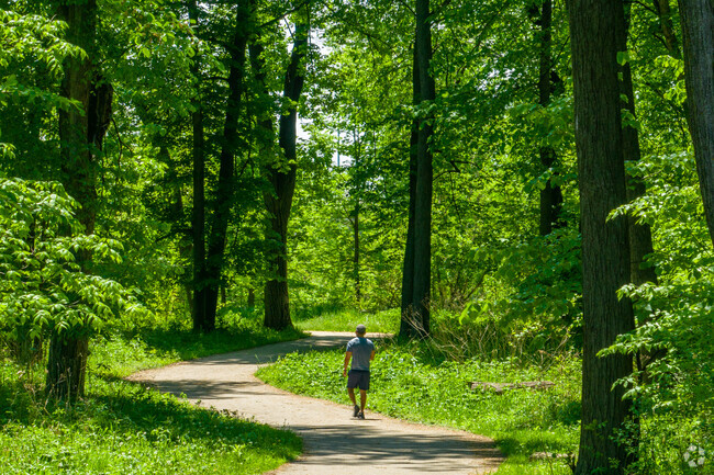 Located next to Forest View, visitors to Portage Woods can enjoy walking and hiking on natural surface trails.
