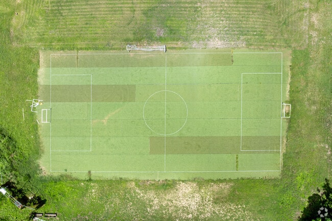 Harmony School of Innovation - Austin includes an outdoor soccer field.