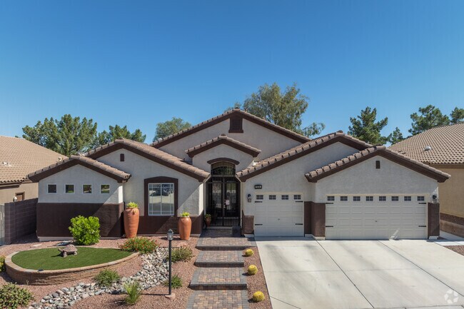 Some homes in River Mountain come with multi-car garages, pools, and spacious driveways.