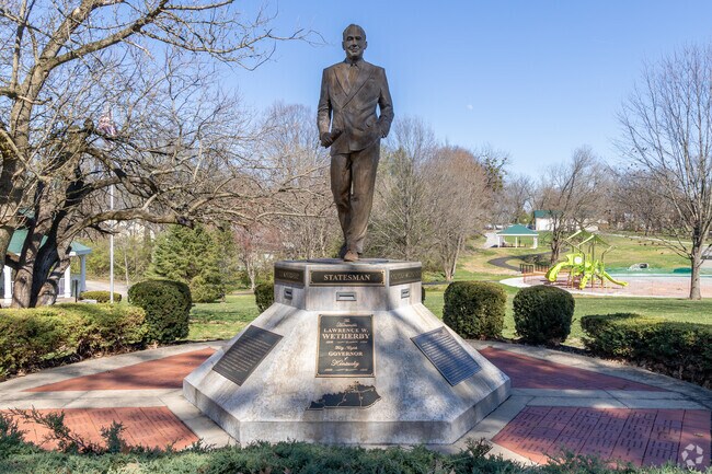 This statue is of the 48th Governor of Kentucky, Lawrence Wetherby in Middletown.